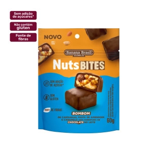 NutsBITES - Chocolate ao Leite - Pouch de 60g